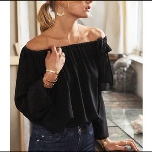 Sézane Gladys blouse black FR Sz 38   US 4/6